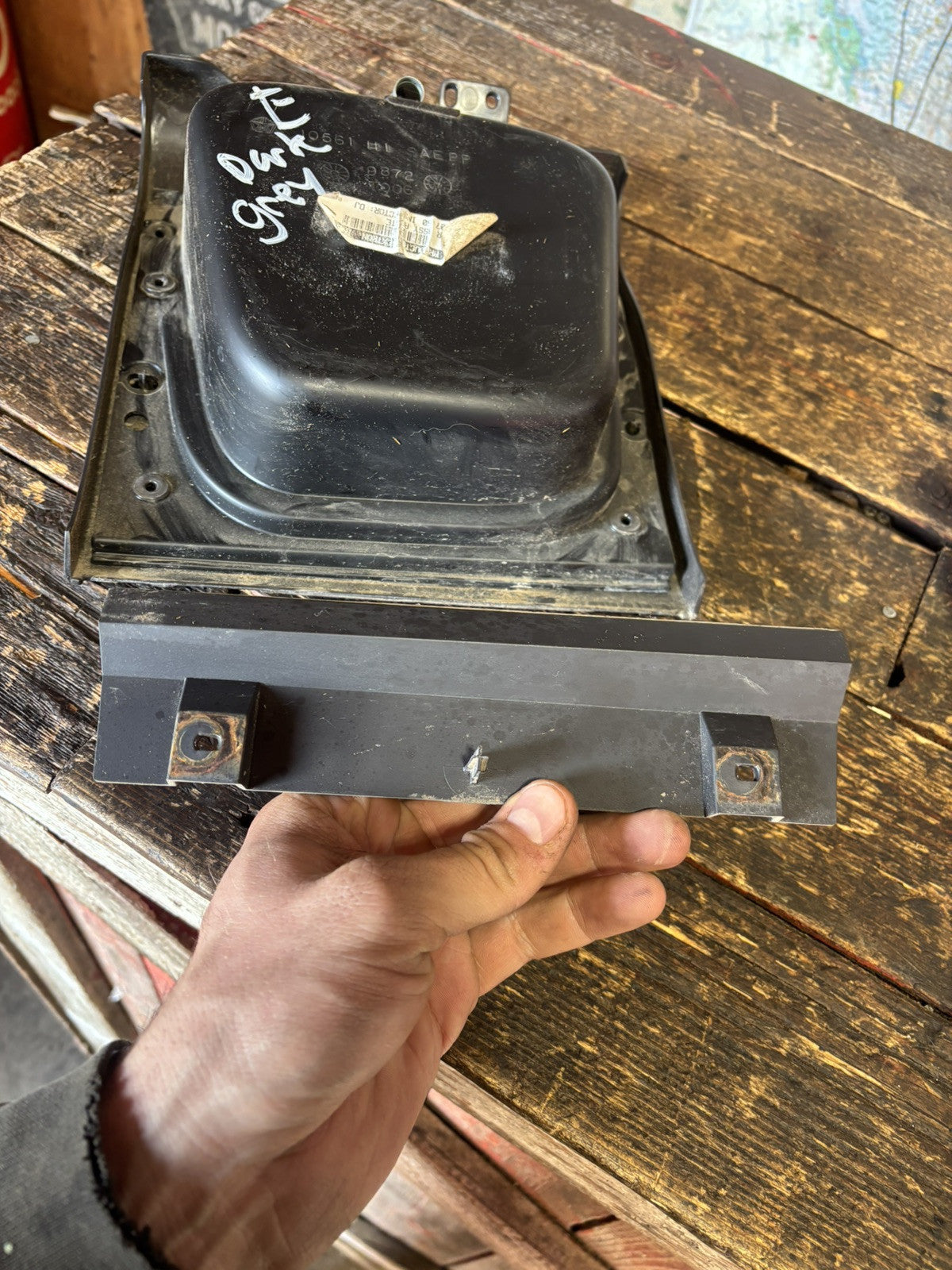 1998-2002 DODGE RAM DARK CHARCOAL AGATE GREY DASH CUBBY POCKET FOR MANUAL TRUCKS