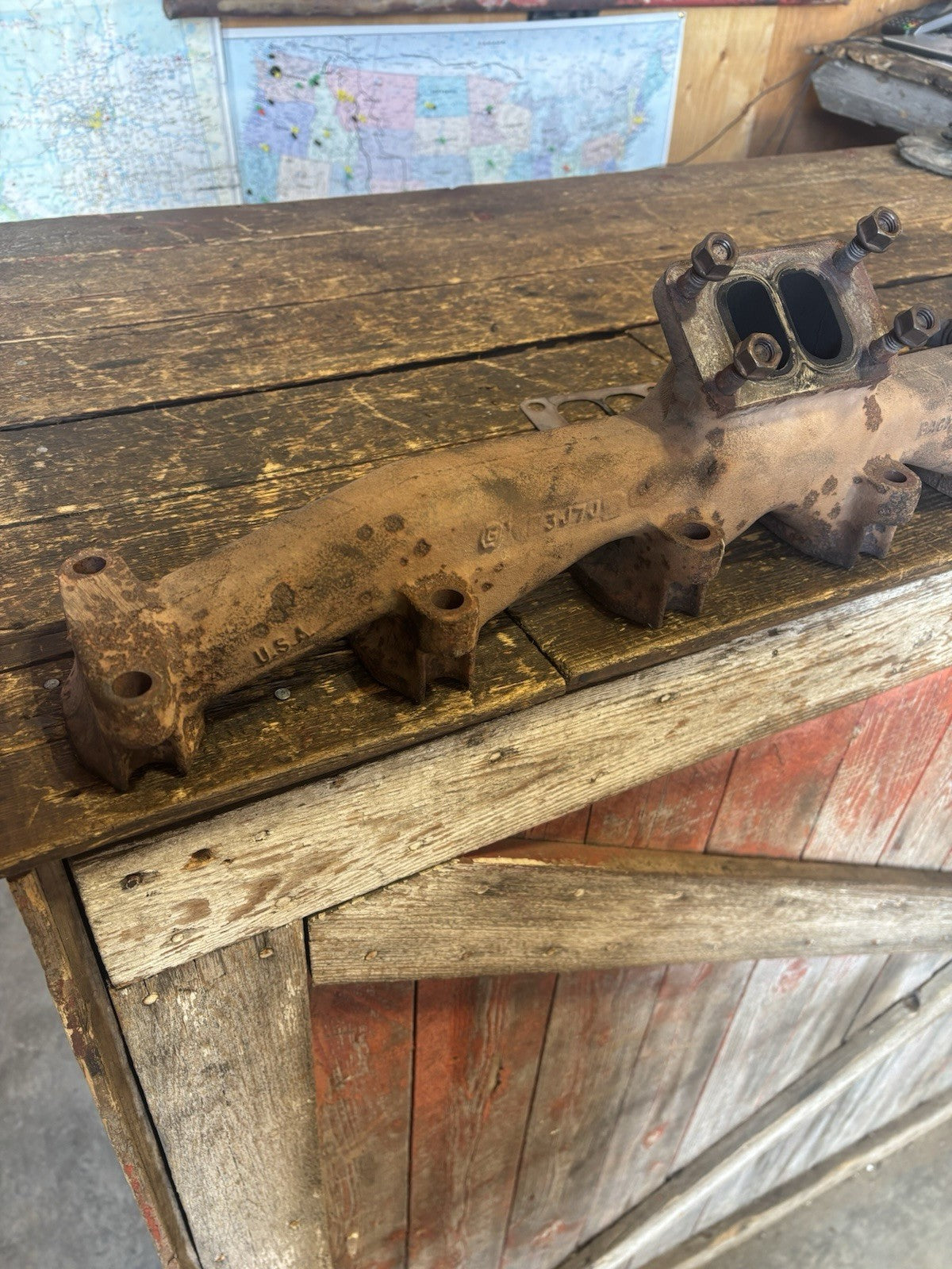 1989 - 1998 DODGE RAM 5.9L 12V CUMMINS OEM EXHAUST MANIFOLD NO CRACKS PN 3911349