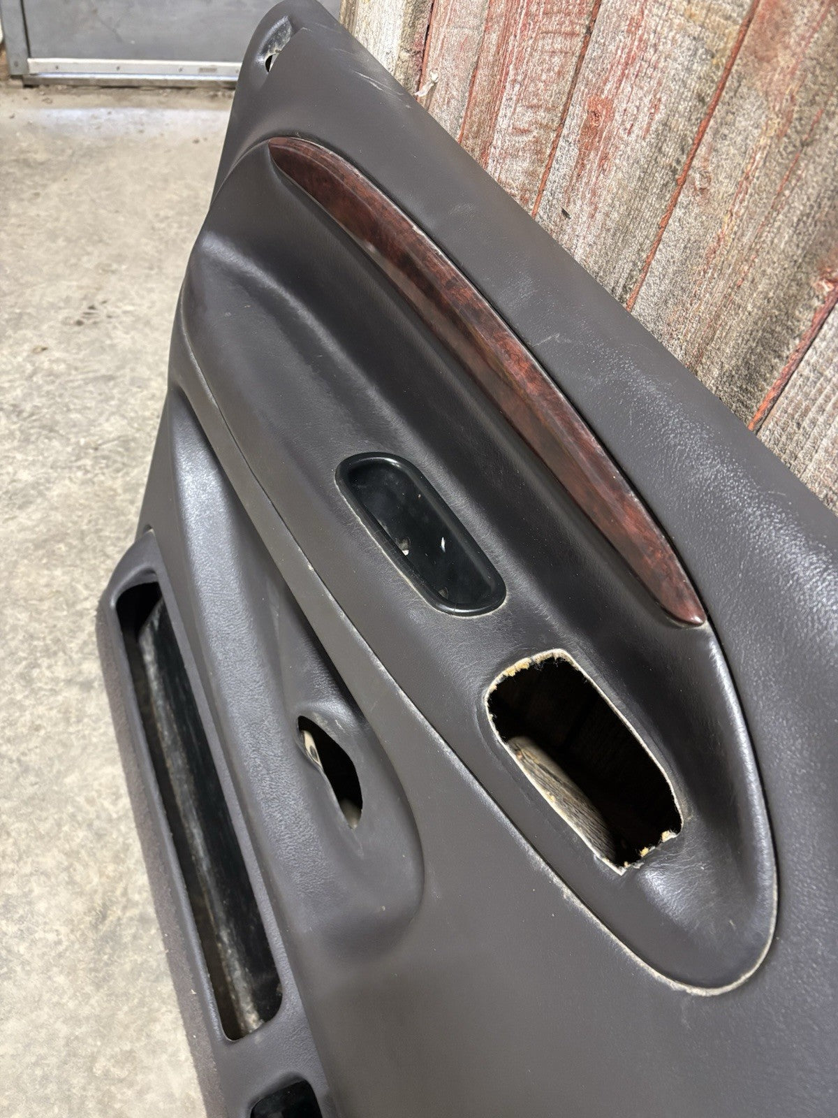 1998 - 2002 2ND GEN DODGE RAM LARAMIE WOODGRAIN AGATE DARK GREY DOOR PANEL SET