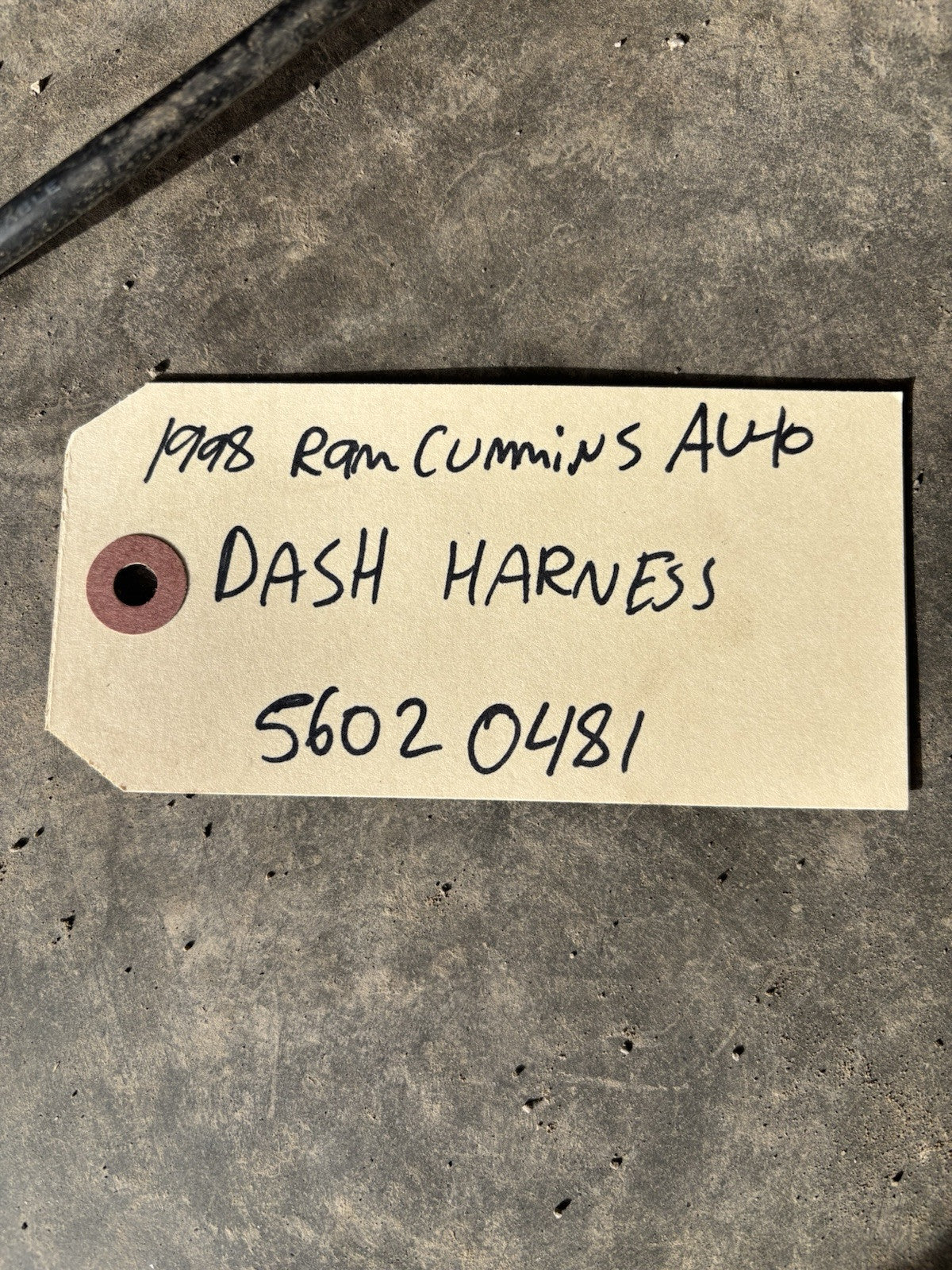 1998 DODGE RAM 2500 3500 12V/ 24V CUMMINS AUTO DASH HARNESS 56020481