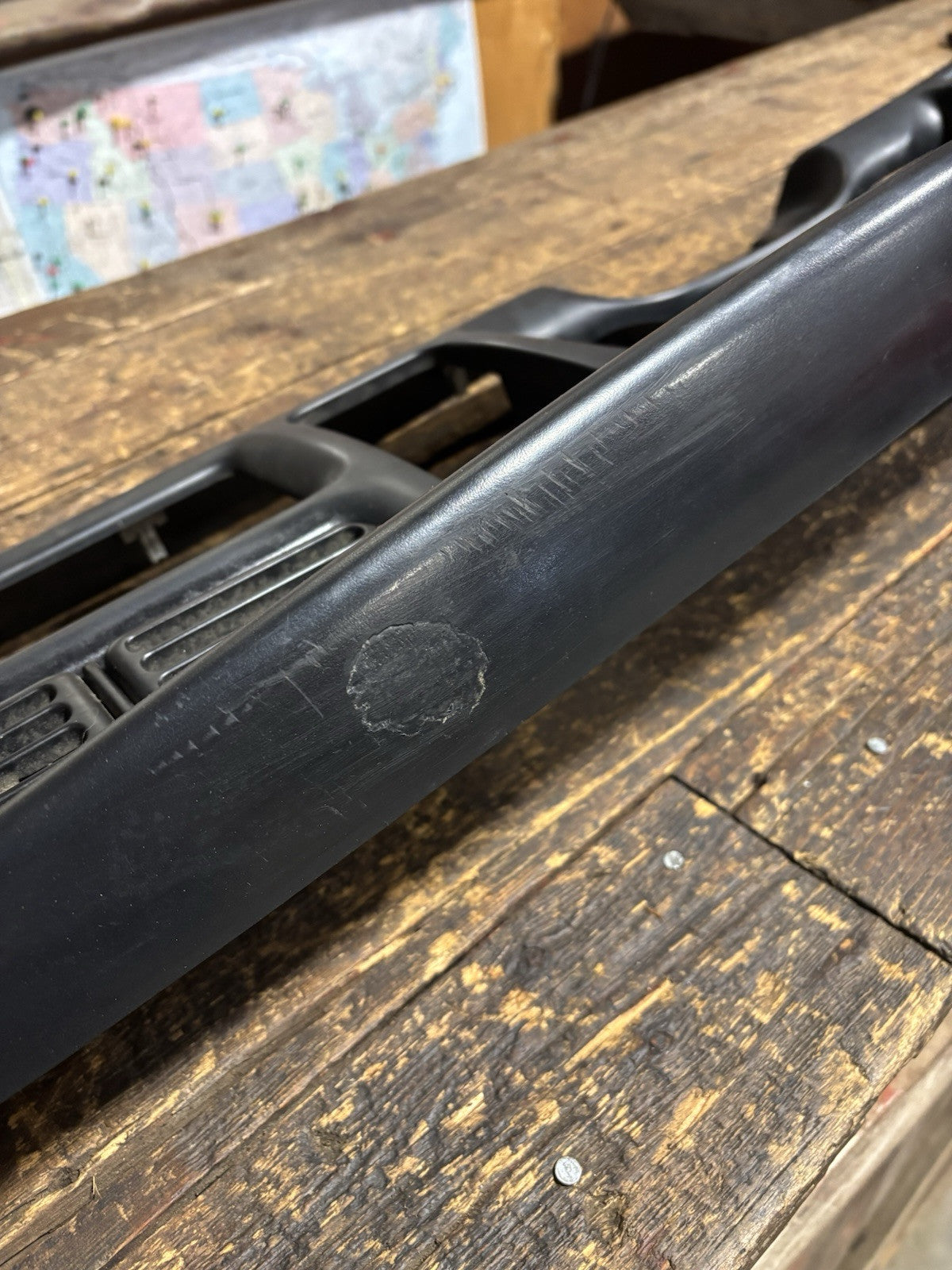 1998 DODGE RAM 2500 3500 DASH BEZEL GAUGE CLUSTER RADIO SURROUND NO CRACKS